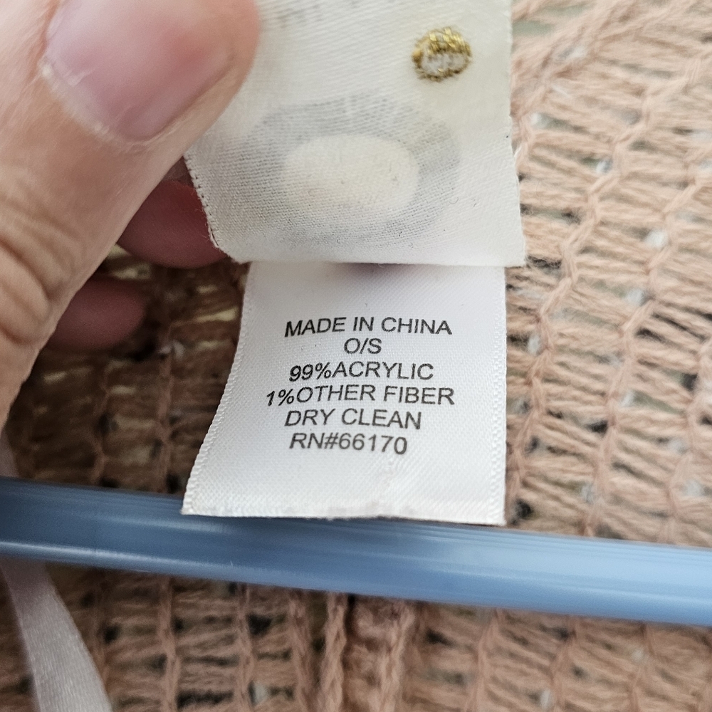 $128 Anthropologie x Akemi + Kin Alva Wrap Tan Multi Chevron Textured Size O/S - Picture 10 of 11